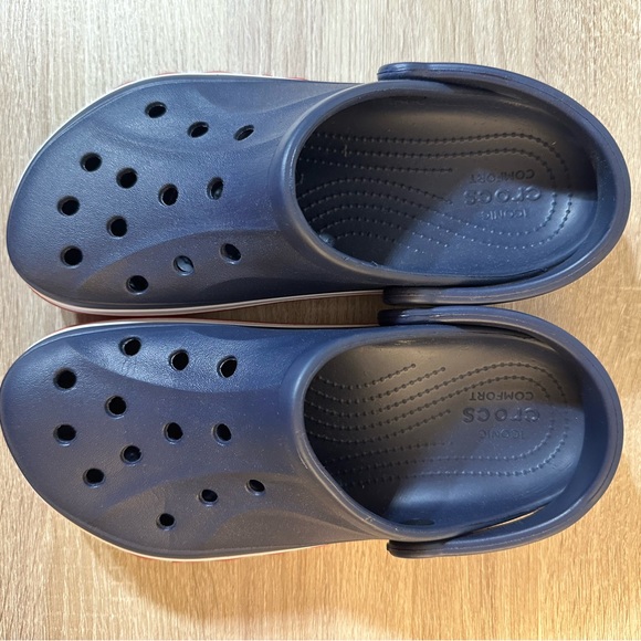 CROCS Bayaband Unisex Navy Red White Clogs - Picture 7 of 10